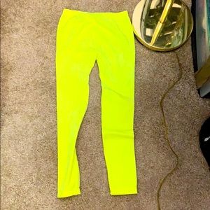 Brand new leggings from Forever 21 Store Neon Yellow. never worn
